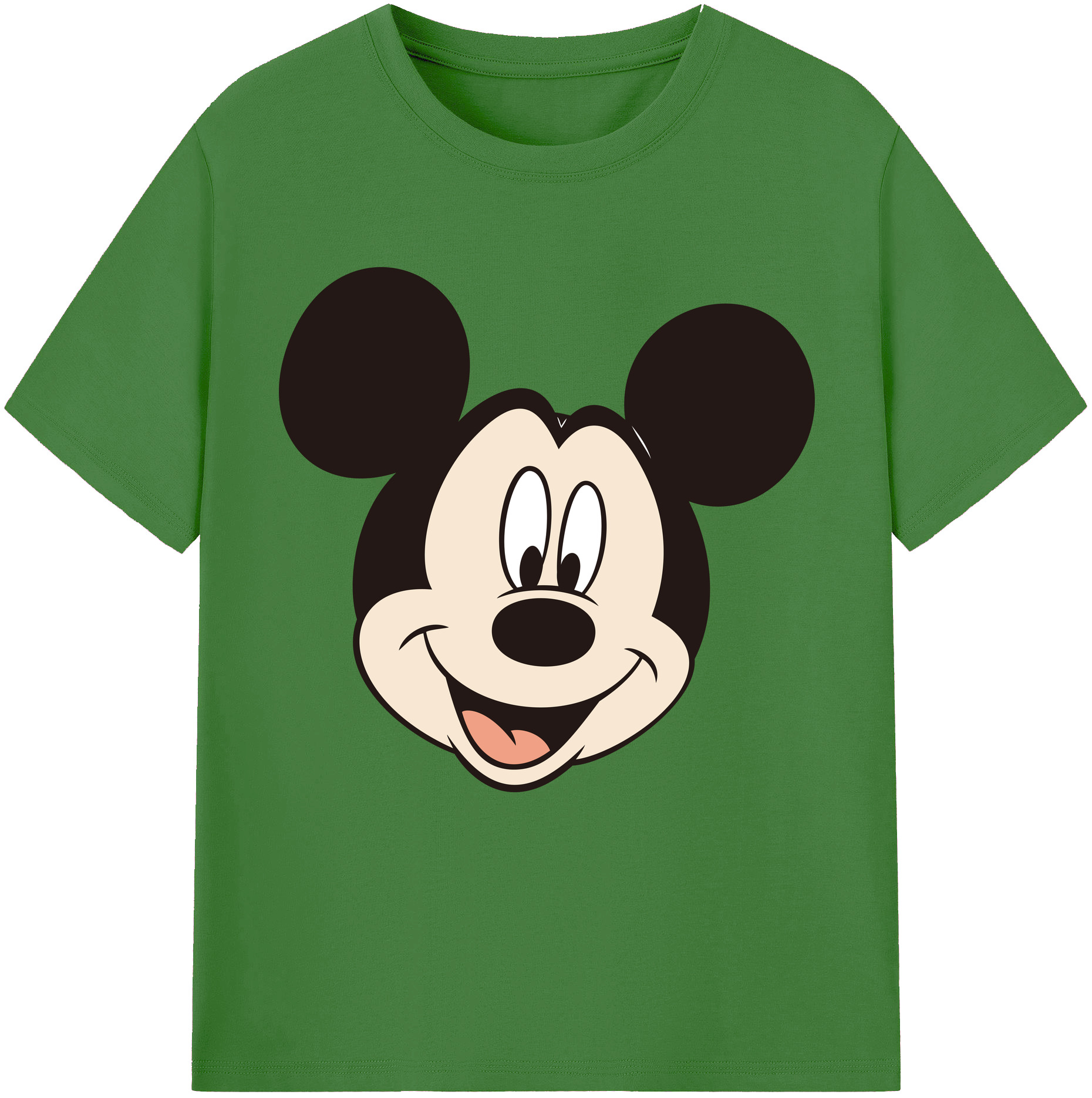 （画像用） ミッキーマウス Mickey Mouse レディースカジュアルプリントTシャツ（綿100％）